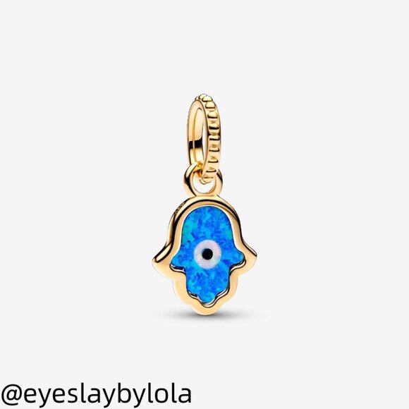 Pandora Jewelry - Pandora Opalescent Blue Hamsa Hand Dangle Charm